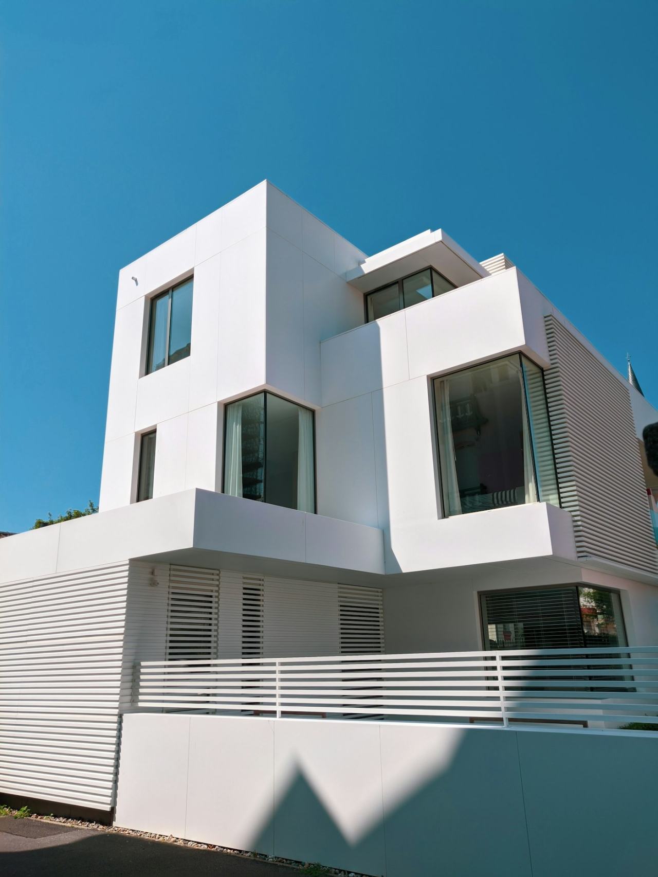 White modern house