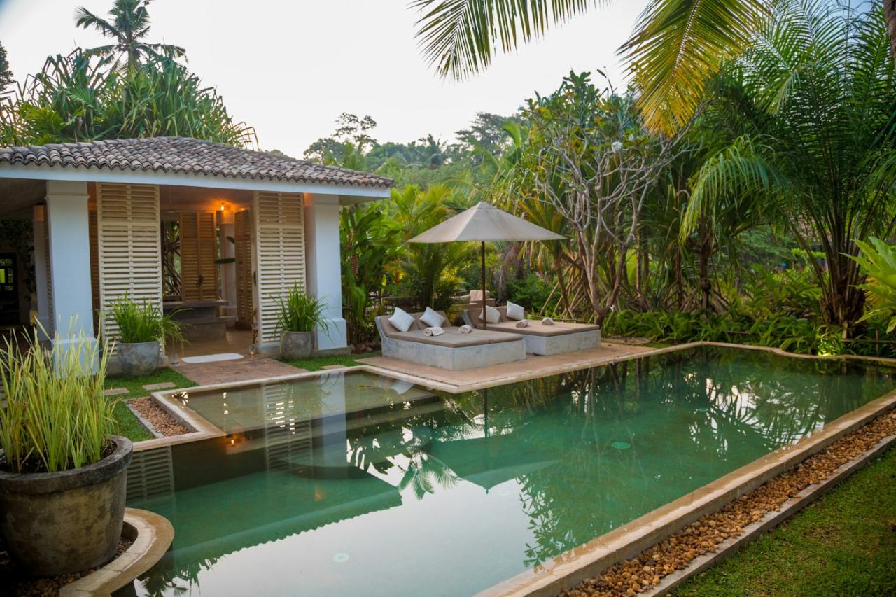 Villa with a garden pool